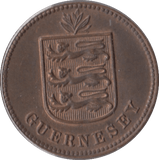 1933 ONE DOUBLE GUERNSEY - WORLD COINS - Cambridgeshire Coins