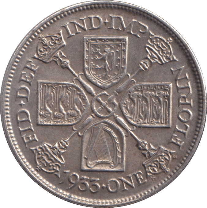 1933 ONE FLORIN ( EF ) - WORLD COINS - Cambridgeshire Coins
