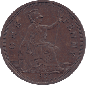 1933 PENNY ( UNC ) - PENNY - Cambridgeshire Coins