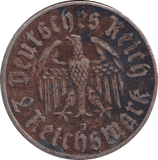 1933 SILVER 2 REICHMARK GERMANY - SILVER WORLD COINS - Cambridgeshire Coins