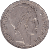 1933 SILVER 20 FRANC FRANCE - SILVER WORLD COINS - Cambridgeshire Coins