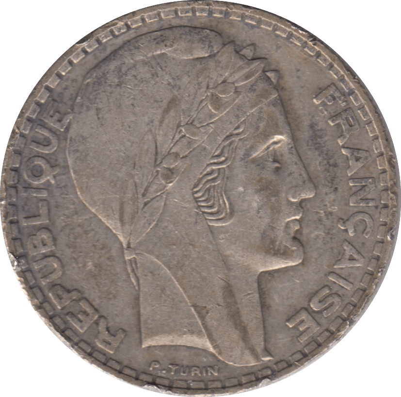 1933 SILVER 20 FRANCS FRANCE 1 - SILVER WORLD COINS - Cambridgeshire Coins