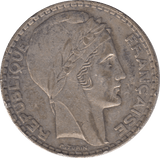 1933 SILVER 20 FRANCS FRANCE 1 - SILVER WORLD COINS - Cambridgeshire Coins