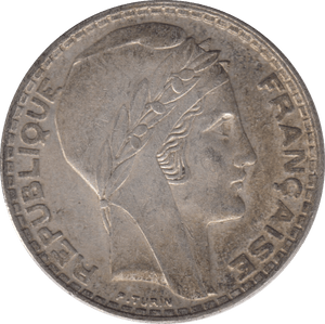 1933 SILVER 20 FRANCS FRANCE 2 - SILVER WORLD COINS - Cambridgeshire Coins