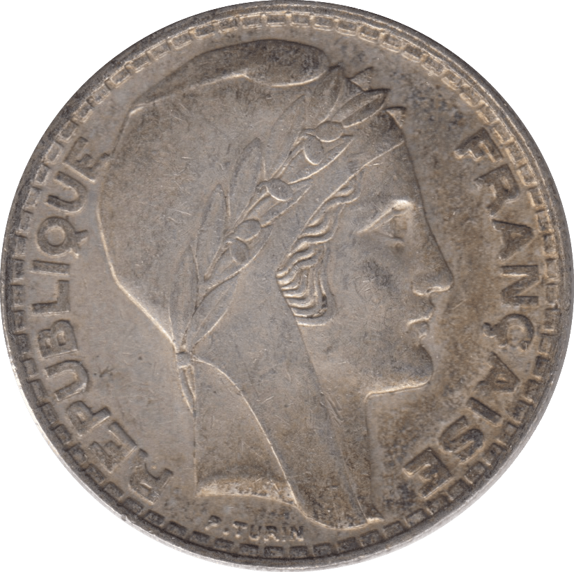 1933 SILVER 20 FRANCS FRANCE 2 - SILVER WORLD COINS - Cambridgeshire Coins