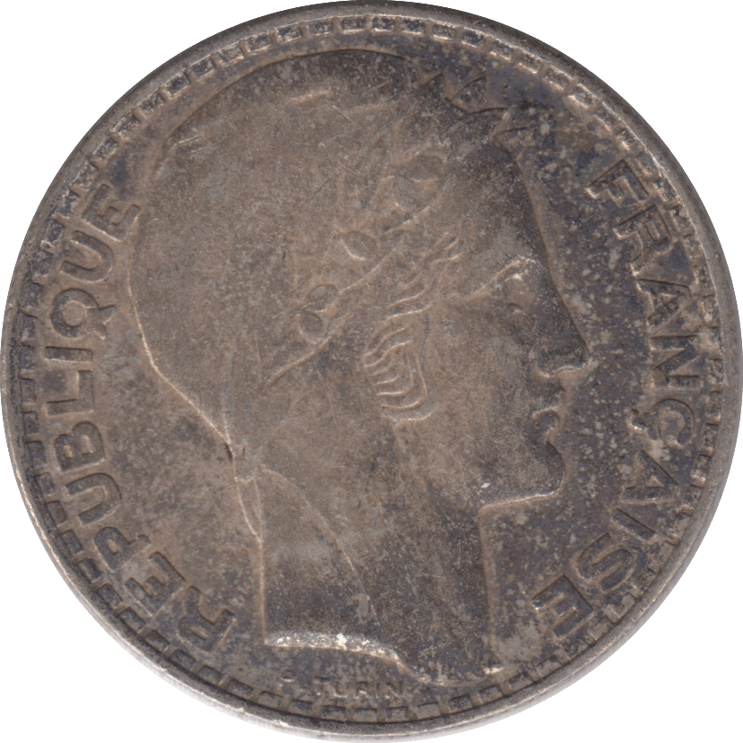 1933 SILVER 20 FRANCS FRANCE 3 - SILVER WORLD COINS - Cambridgeshire Coins