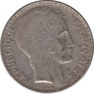 1933 SILVER 20 FRANCS FRANCE 4 - SILVER WORLD COINS - Cambridgeshire Coins