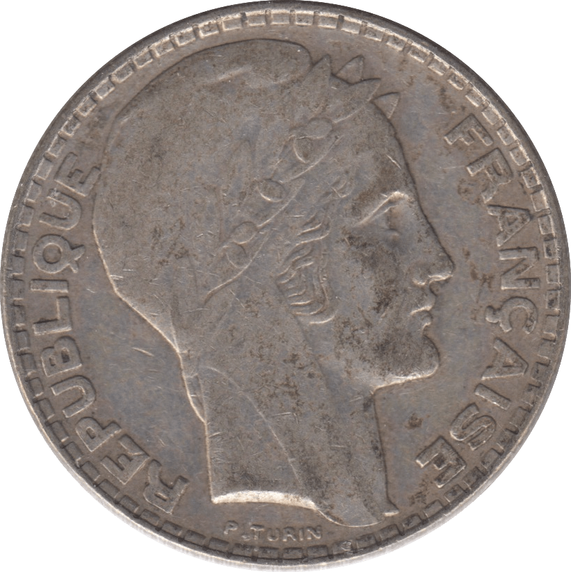 1933 SILVER 20 FRANCS FRANCE 4 - SILVER WORLD COINS - Cambridgeshire Coins