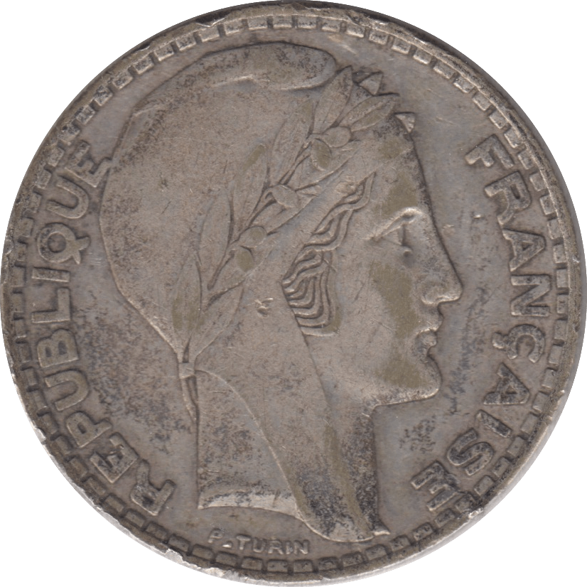 1933 SILVER 20 FRANCS FRANCE 5 - SILVER WORLD COINS - Cambridgeshire Coins
