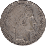1933 SILVER 20 FRANCS FRANCE 5 - SILVER WORLD COINS - Cambridgeshire Coins