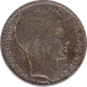 1933 SILVER FRANCE 10 FRANC - SILVER WORLD COINS - Cambridgeshire Coins
