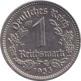 1933 SILVER ONE REICHSMARK GERMANY - SILVER WORLD COINS - Cambridgeshire Coins