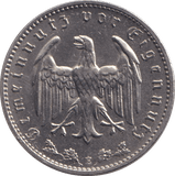 1933 SILVER ONE REICHSMARK GERMANY - SILVER WORLD COINS - Cambridgeshire Coins