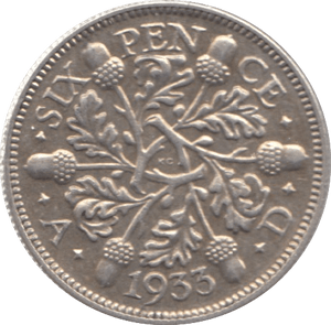 1933 SIXPENCE ( AUNC ) - Sixpence - Cambridgeshire Coins