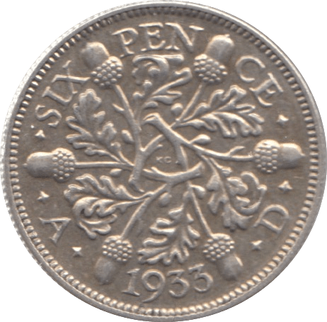 1933 SIXPENCE ( AUNC ) - Sixpence - Cambridgeshire Coins