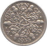 1933 SIXPENCE ( AUNC ) - Sixpence - Cambridgeshire Coins