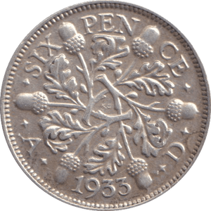 1933 SIXPENCE ( EF ) - SIXPENCE - Cambridgeshire Coins
