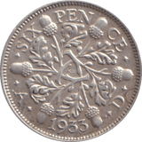 1933 SIXPENCE ( EF ) - SIXPENCE - Cambridgeshire Coins