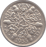 1933 SIXPENCE ( EF ) - SIXPENCE - Cambridgeshire Coins