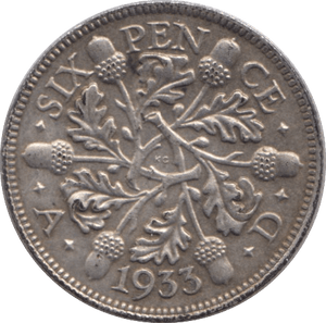 1933 SIXPENCE ( GVF ) - Sixpence - Cambridgeshire Coins