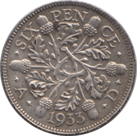 1933 SIXPENCE ( GVF ) - Sixpence - Cambridgeshire Coins