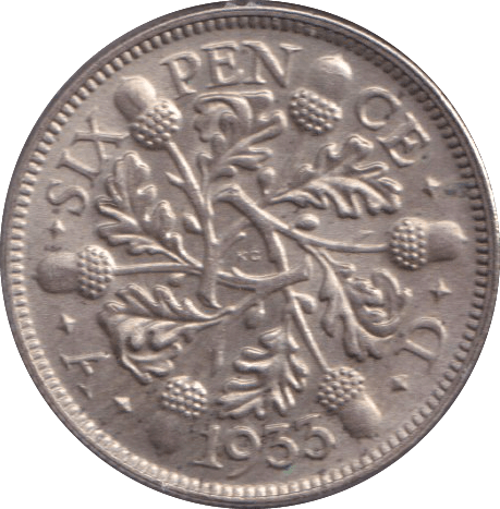 1933 SIXPENCE ( UNC ) - SIXPENCE - Cambridgeshire Coins