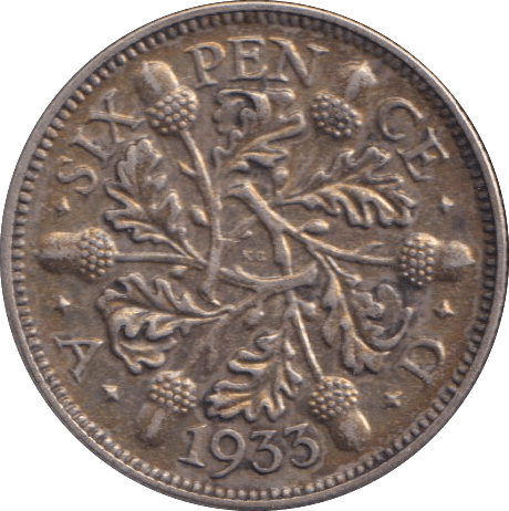 1933 SIXPENCE ( VF ) - SIXPENCE - Cambridgeshire Coins