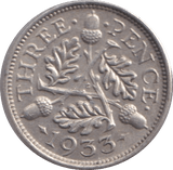 1933 THREEPENCE ( AUNC ) - Threepence - Cambridgeshire Coins