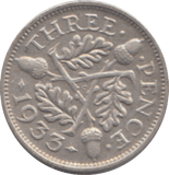 1933 THREEPENCE ( EF ) - THREEPENCE - Cambridgeshire Coins