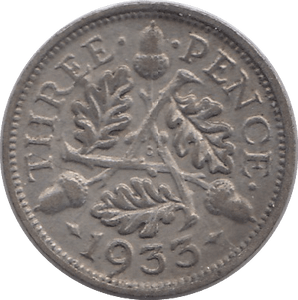 1933 THREEPENCE ( FINE ) - THREEPENCE - Cambridgeshire Coins
