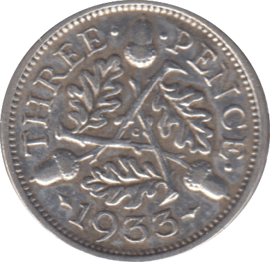 1933 THREEPENCE ( FINE ) - THREEPENCE - Cambridgeshire Coins