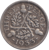 1933 THREEPENCE ( GF ) - THREEPENCE - Cambridgeshire Coins