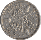 1933 THREEPENCE ( GVF ) - THREEPENCE - Cambridgeshire Coins
