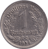 1934 1 MARK GERMANY - WORLD COINS - Cambridgeshire Coins