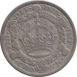 1934 CROWN ( FINE ) - CROWN - Cambridgeshire Coins