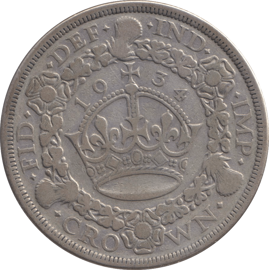 1934 CROWN ( FINE ) - CROWN - Cambridgeshire Coins