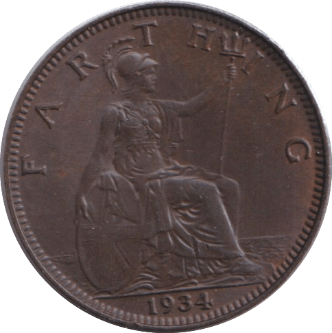1934 FARTHING ( UNC ) - FARTHING - Cambridgeshire Coins