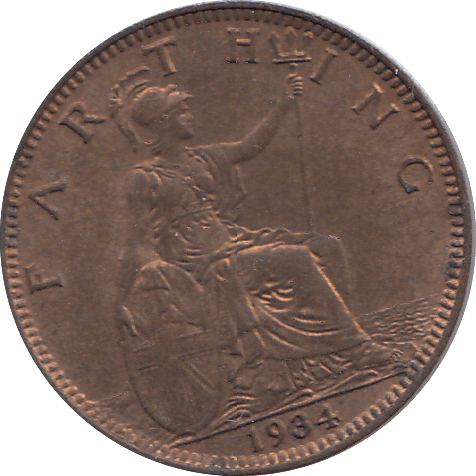 1934 FARTHING ( UNC ) - FARTHING - Cambridgeshire Coins