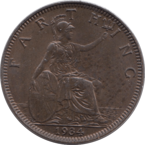 1934 FARTHING ( UNC ) - Farthing - Cambridgeshire Coins