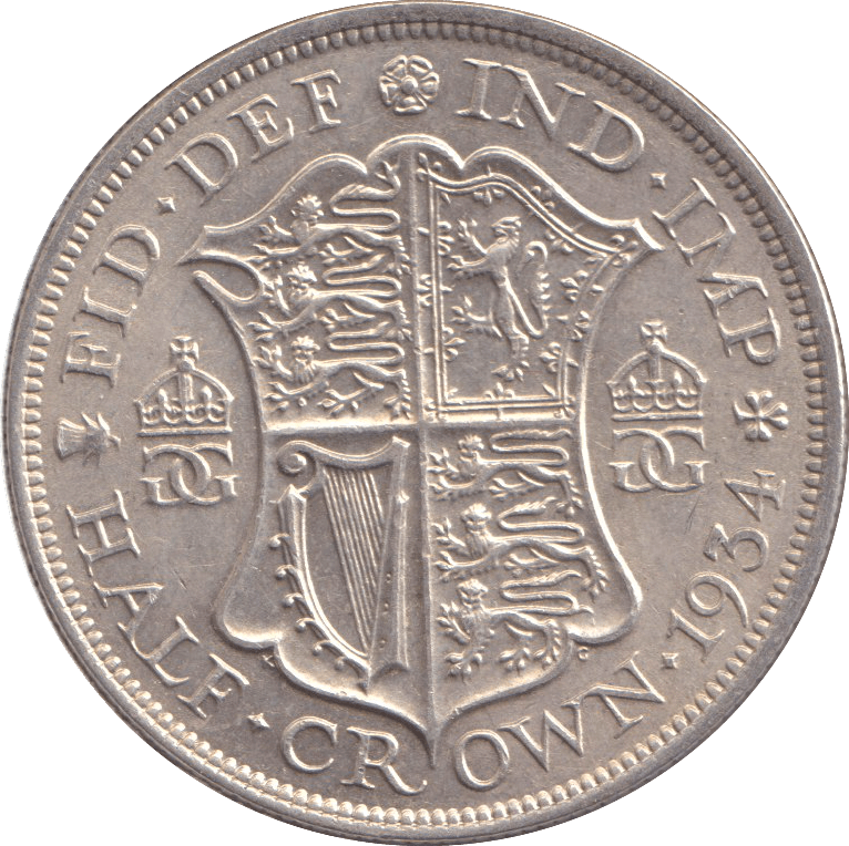 1934 HALFCROWN ( AUNC ) - HALFCROWN - Cambridgeshire Coins