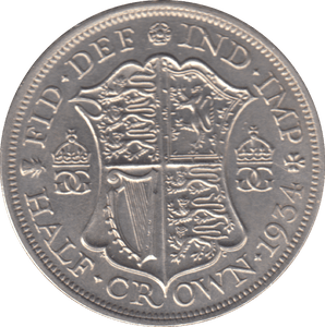1934 HALFCROWN ( AUNC ) - HALFCROWN - Cambridgeshire Coins