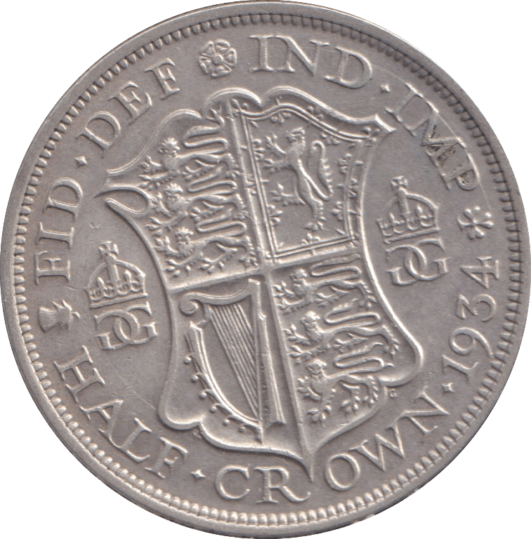 1934 HALFCROWN ( EF ) - HALFCROWN - Cambridgeshire Coins