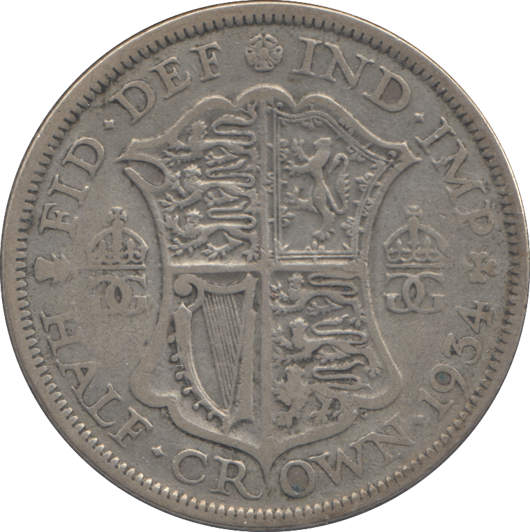 1934 HALFCROWN ( FINE ) - HALFCROWN - Cambridgeshire Coins