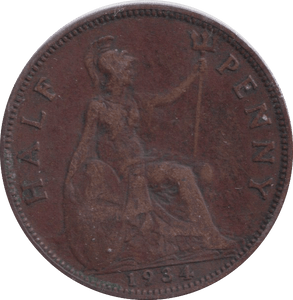 1934 HALFPENNY ( FINE ) - HALFPENNY - Cambridgeshire Coins