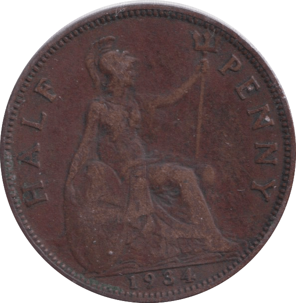 1934 HALFPENNY ( FINE ) - HALFPENNY - Cambridgeshire Coins