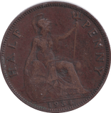 1934 HALFPENNY ( FINE ) - HALFPENNY - Cambridgeshire Coins