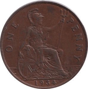 1934 PENNY ( EF ) - PENNY - Cambridgeshire Coins
