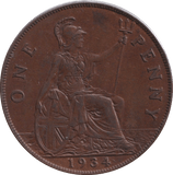 1934 PENNY ( EF ) - PENNY - Cambridgeshire Coins