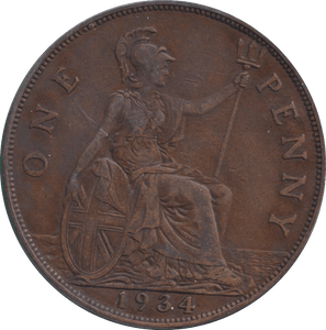 1934 PENNY ( GVF ) - PENNY - Cambridgeshire Coins