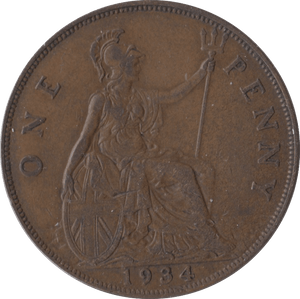 1934 PENNY ( GVF ) - Penny - Cambridgeshire Coins